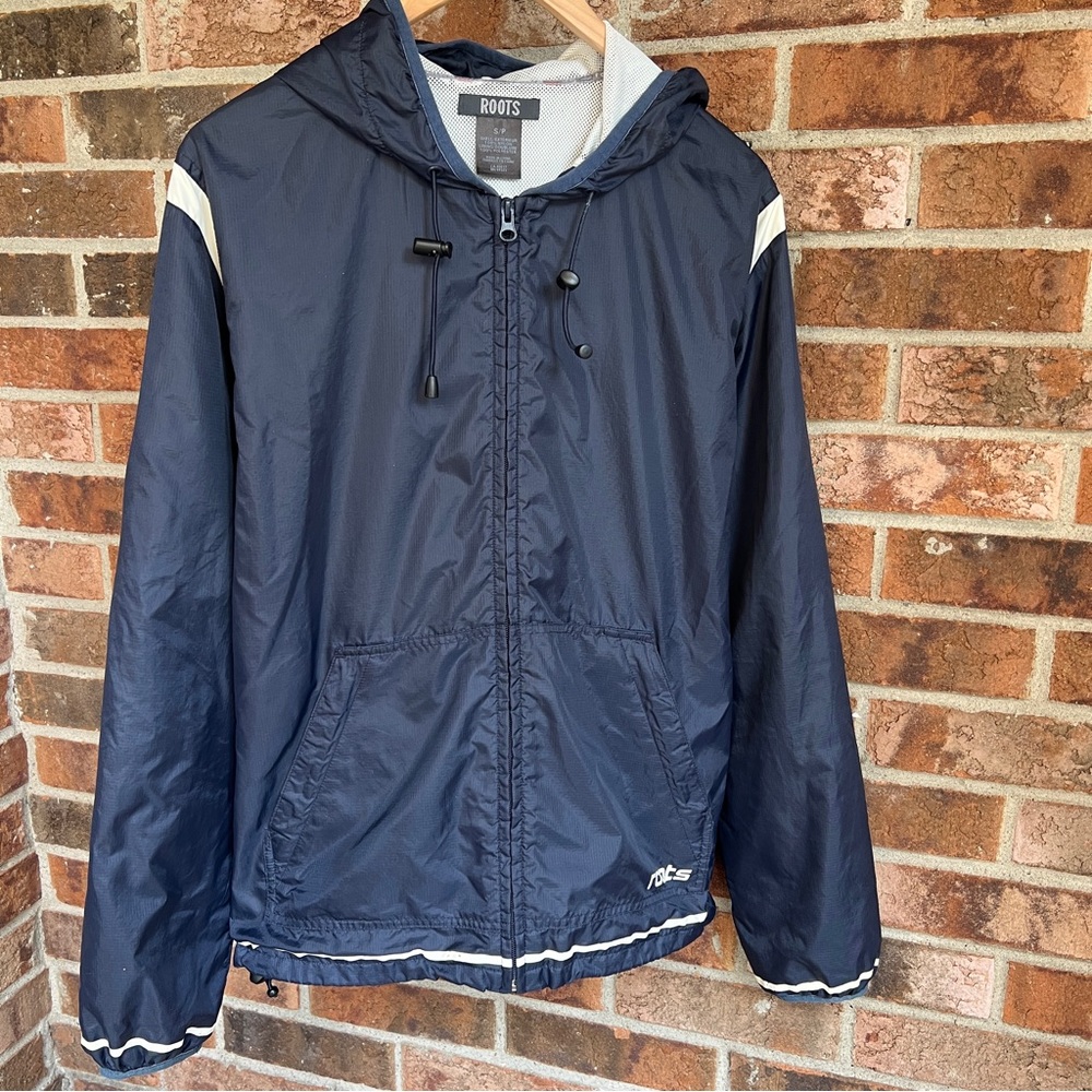 Roots Athletics lightweight full-zip windbreaker  rain jacket Size S